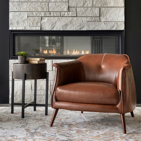 Martel Spiced Brown Club Chair